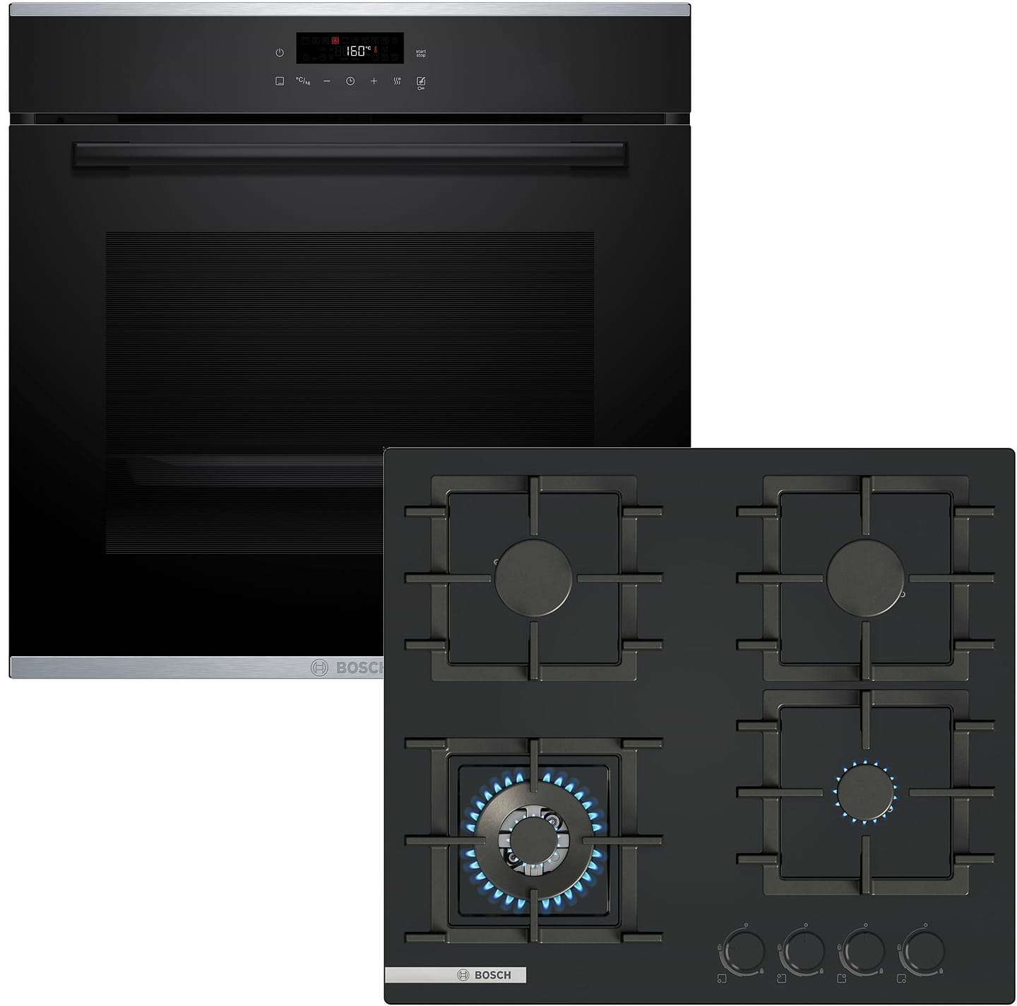 Комплект техніки Bosch Духова шафа + Варильна поверхня Bosch HBG272EB3 + PNK6B6P41R